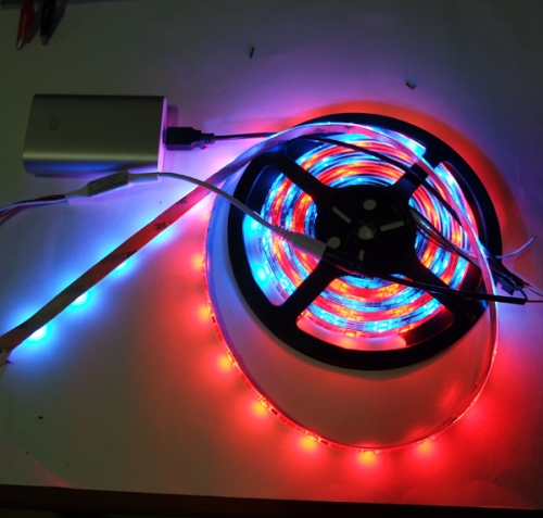 샤오미보조배터리 LED DIY 5V 네오픽셀 1M 30발  2812b led바 5v 네오픽셀 컨트롤러