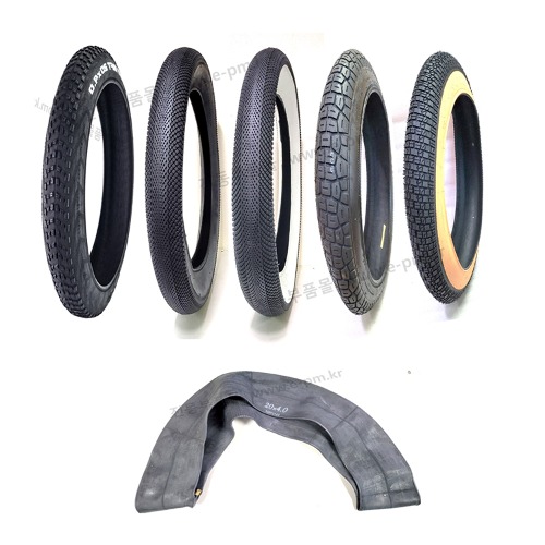 20x4.0 20인치 팻바이크 타이어 20x4.0 튜브 26x4.0 튜브 온로드 블랙/화이트 블랙/황색 백테 황테 타이어